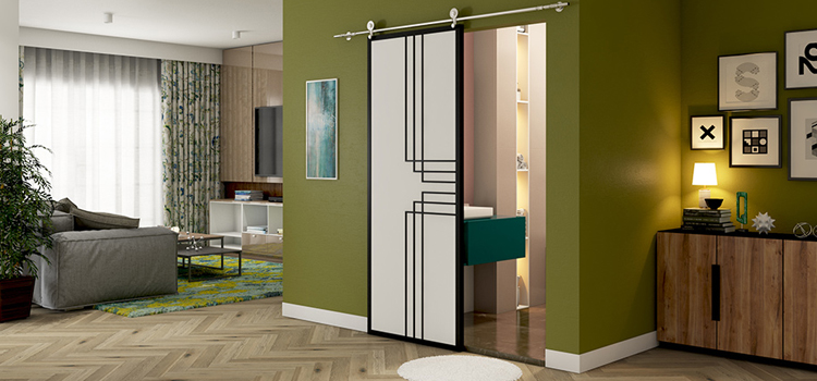 sliding bathroom door installation in East Lake-Orient Park